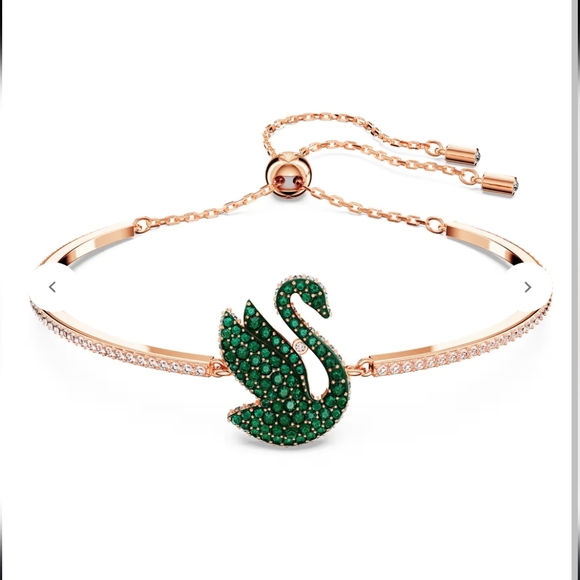 Swarovski (NIB) Swan‎ Rose Gold-Tone Plated Bangle - Picture 1 of 4